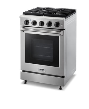 THOR Kitchen 24 in. Professional Gas Range in Stainless Steel, LRG2401U