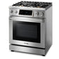 THOR Kitchen 30 In. 4.6 cu. ft. Self-Clean Gas Range in Stainless Steel with Front Touch Control, TRG3001