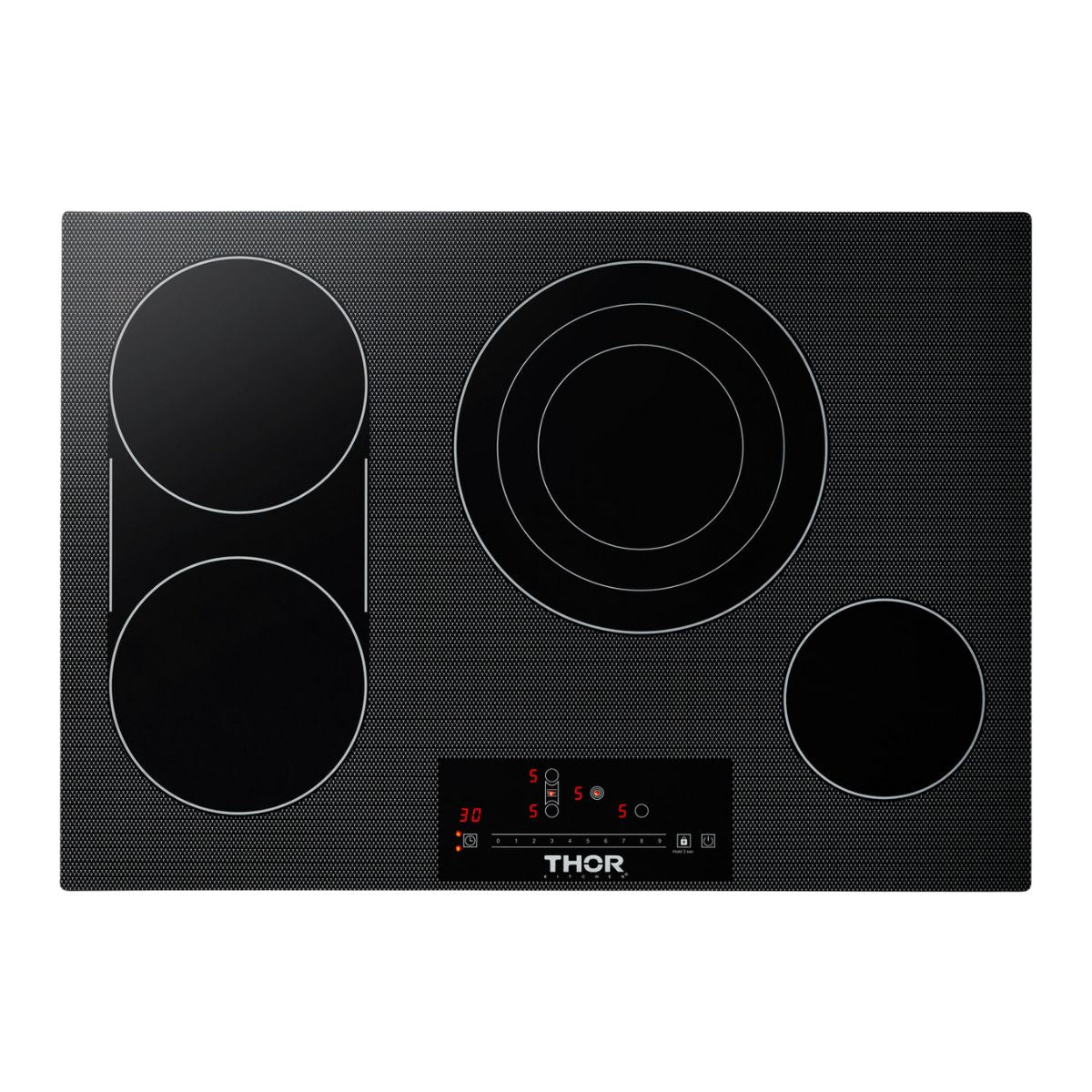 THOR Kitchen 30 In. Professional Electric Cooktop With 4 Burners in Black, TEC30