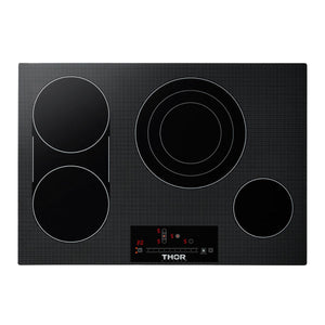 THOR Kitchen 30 In. Professional Electric Cooktop With 4 Burners in Black, TEC30