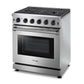 THOR Kitchen 30 in. 4.55 cu. ft. Professional Propane Gas Range in Stainless Steel, LRG3001ULP