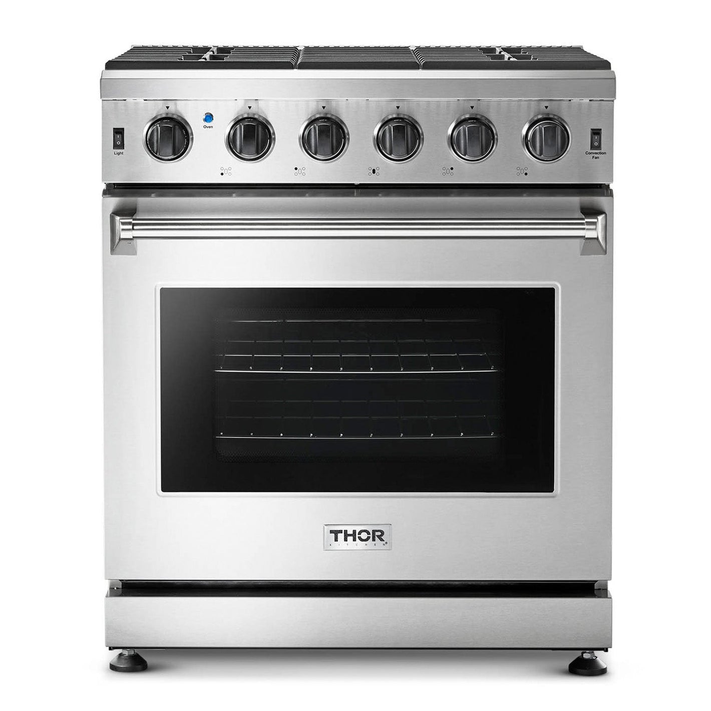 THOR Kitchen 30 in. 4.55 cu. ft. Professional Propane Gas Range in Stainless Steel, LRG3001ULP