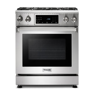 THOR Kitchen 30 In. 4.6 cu. ft. Self-Clean Propane Gas Range in Stainless Steel, TRG3001LP