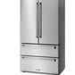 THOR Kitchen Package - 36" Electric Range, Range Hood, Refrigerator, Dishwasher, Wine Cooler, AP-ARE36-W-3