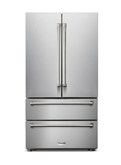 THOR Kitchen Professional 36 In. Counter Depth 22.5 cu. ft. Refrigerator Stainless Steel, TRF3602