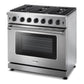 THOR Kitchen Package - 36" Propane Gas Range, Range Hood, Microwave, AP-LRG3601ULP-W-4