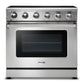 THOR Kitchen Package - 36" Electric Range, Range Hood, Microwave, Refrigerator with Water and Ice Dispenser, Dishwasher