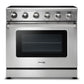 THOR Kitchen Package - 36" Electric Range, Range Hood, Microwave, Refrigerator with Water and Ice Dispenser, Dishwasher, Wine Cooler, AP-HRE3601-14