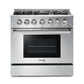 THOR Kitchen Package - 36" Gas Range and Range Hood, AP-HRG3618U-C