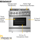 THOR Kitchen 36 in. Propane Gas Burner/Electric Oven Range in Stainless Steel, HRD3606ULP