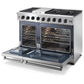 THOR Kitchen 48 in. 6.8 cu. ft. Double Oven Natural Gas Range in Stainless Steel, LRG4807U