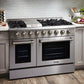 THOR Kitchen Package - 48" Gas Burner, Electric Oven Range and Range Hood, AP-HRD4803U-W