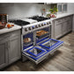 THOR Kitchen Package - 48" Propane Gas Burner, Electric Oven Range and Range Hood, AP-HRD4803ULP-W