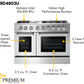 THOR Kitchen Package - 48" Gas Burner, Electric Oven Range, Range Hood, Refrigerator, Dishwasher, AP-HRD4803U-W-7