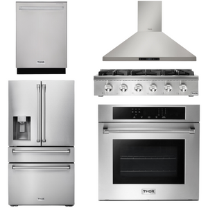 THOR Kitchen Package - 36" Propane Gas Rangetop, Range Hood, Wall Oven, Refrigerator with Water and Ice Dispenser, Dishwasher, AP-HRT3618ULP-6