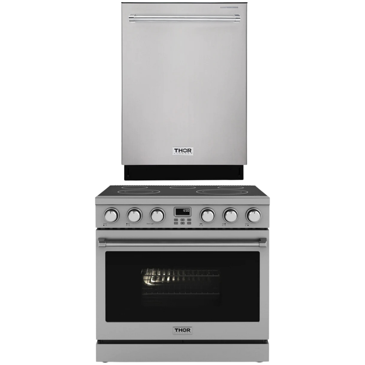 THOR Contemporary Package - 36" Electric Range and Dishwasher, AP-ARE36-C4