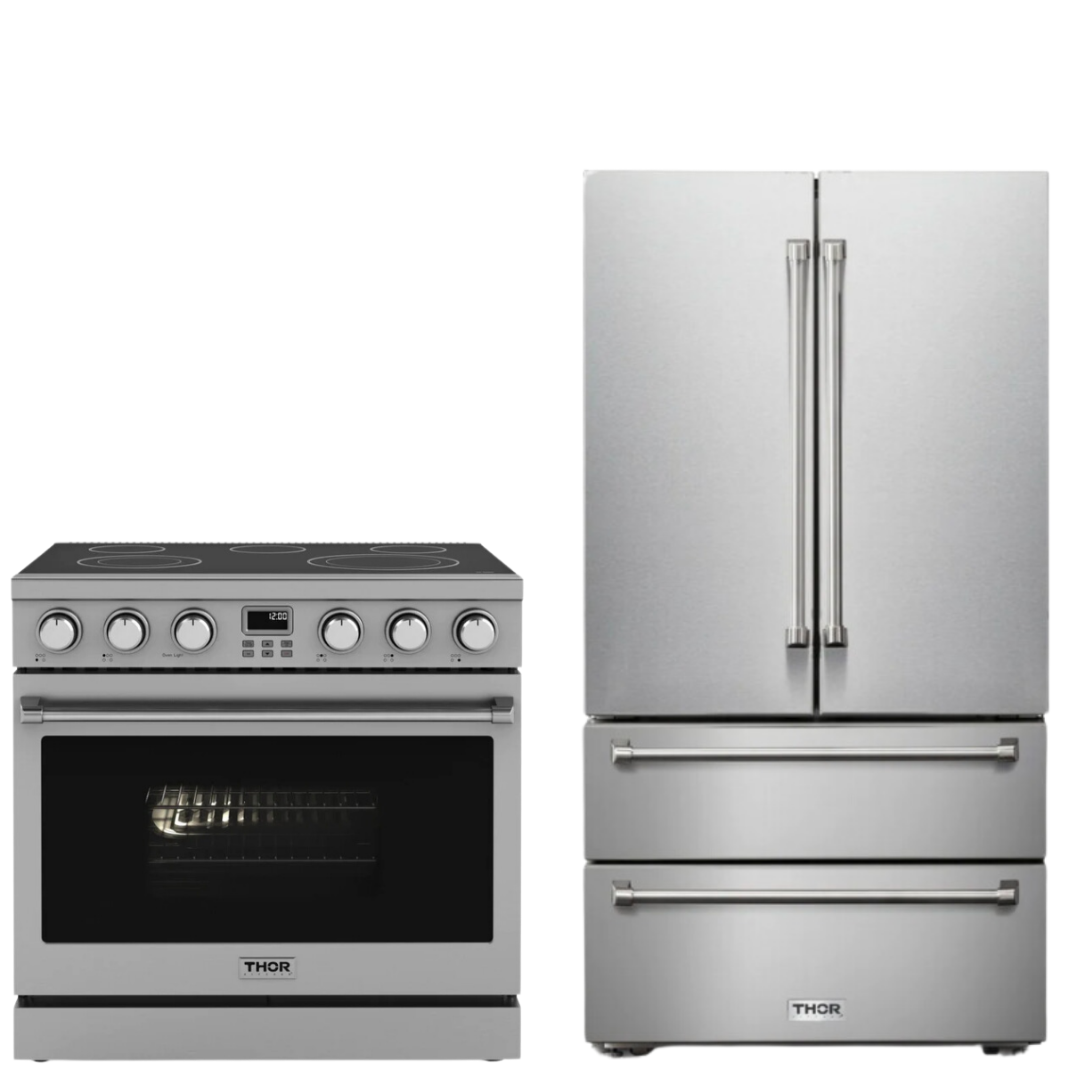 THOR Contemporary Package - 36" Electric Range and Refrigerator, AP-ARE36-C5