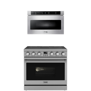 THOR Contemporary Package - 36" Electric Range and Microwave, AP-ARE36-C7