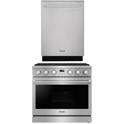 THOR Contemporary Package - 36" Gas Range and Dishwasher, AP-ARG36-A4