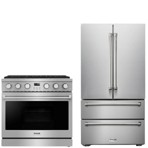THOR Contemporary Package - 36" Gas Range and Refrigerator, AP-ARG36-A5