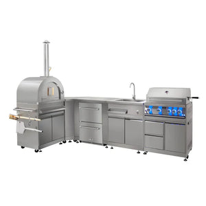 THOR Outdoor Kitchen Package with Propane Gas Grill and Freezer, AP-Outdoor-LP-F-7