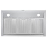 Cosmo 36" Under Cabinet Range Hood with Push Button Controls, 3-Speed Fan, LED Lights and Permanent Filters in Stainless Steel