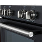 FORNO Espresso Vomero 30" 10 cu. ft. Electric Double Wall Oven in Black with Stainless Steel Accents, FBOEL1324-30BLK