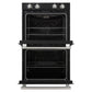 FORNO Espresso Vomero 30" 10 cu. ft. Electric Double Wall Oven in Black with Stainless Steel Accents, FBOEL1324-30BLK
