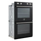 FORNO Espresso Vomero 30" 10 cu. ft. Electric Double Wall Oven in Black with Stainless Steel Accents, FBOEL1324-30BLK