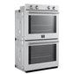 FORNO Espresso Vomero 30" 10 cu. ft. Electric Double Wall Oven in White with Stainless Steel Accents, FBOEL1324-30WHT
