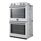 FORNO Espresso Vomero 30" 10 cu. ft. Electric Double Wall Oven in White with Stainless Steel Accents, FBOEL1324-30WHT