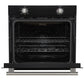 FORNO Espresso Vomero 30" 5 cu. ft. Electric Single Wall Oven in Black with Stainless Steel Accents, FBOEL1370-30BLK