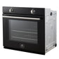 FORNO Espresso Vomero 30" 5 cu. ft. Electric Single Wall Oven in Black with Stainless Steel Accents, FBOEL1370-30BLK