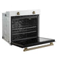 FORNO Espresso Vomero 30" 5 cu. ft. Electric Single Wall Oven in White with Antique Brass Accents, FBOEL1370-30WHT