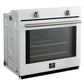 FORNO Espresso Vomero 30" 5 cu. ft. Electric Single Wall Oven in White with Stainless Steel Accents, FBOEL1370-30WHT