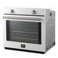 FORNO Espresso Vomero 30" 5 cu. ft. Electric Single Wall Oven in White with Stainless Steel Accents, FBOEL1370-30WHT