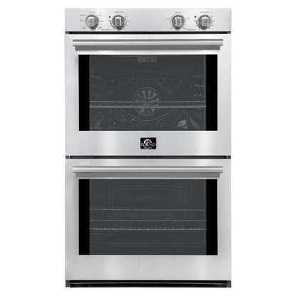FORNO Vomero 30" 10 cu. ft. Built-In Double Electric Wall Oven in Stainless Steel, FBOEL1324-30