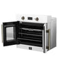 FORNO Asti 30" 3.58 cu. ft. French Door Electric Wall Oven with Air Fry, Self-Clean and Sous Vide in White with Antique Brass Accents, FBOEL1333-30WHT
