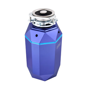 FORNO ACQUA BrightDiamond Amethyst 3/4 HP Ultra-Quiet Garbage Disposal with Motion Sensor Light & Pre-Wired Air Switch