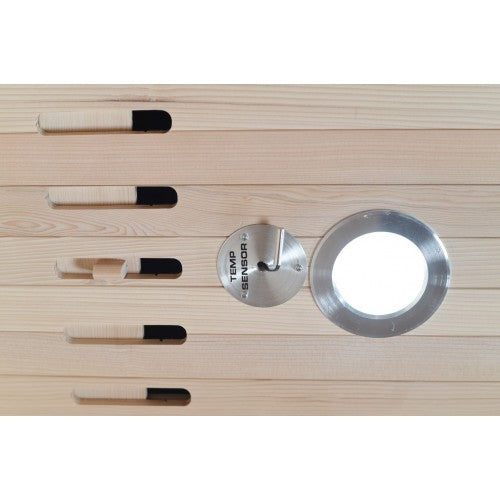 Waverly 3-Person Outdoor Traditional Sauna temperature sensor