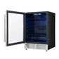 FORNO Frescolino 24" 188 Can Beverage Cooler with LED Lighting and Triple Glass Door in Stainless Steel,  FWCDR6665-24S