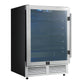 FORNO Frescolino 24" 188 Can Beverage Cooler with LED Lighting and Triple Glass Door in Stainless Steel,  FWCDR6665-24S
