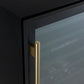 FORNO Bacchino 24" 51 Bottle 2 Zone Wine Cooler with LED Lighting and Triple Glass Door in Black with Antique Brass Accents, FWCDR6634-24KBLK