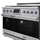 THOR Kitchen 38" Professional Natural Gas Dual Fuel Range with 7 Italian Brass Burners, Air Fry and Self-Clean, XRD48E