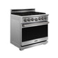 THOR Kitchen 36" 6 cu. ft. Professional Natural Gas Range with 6 Italian Brass Sealed Burners in Stainless Steel, XRG36E