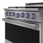 THOR Kitchen 36" 6 cu. ft. Professional Natural Gas Range with 6 Italian Brass Sealed Burners in Stainless Steel, XRG36E