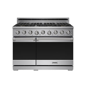 THOR Kitchen 48" 7.6 cu. ft. Professional Propane Gas Range with 7 Italian Brass Sealed Burners in Stainless Steel, XRG48ELP
