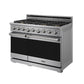 THOR Kitchen 48" 7.6 cu. ft. Professional Propane Gas Range with 7 Italian Brass Sealed Burners in Stainless Steel, XRG48ELP