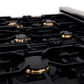 ZLINE Autograph 48" 6.0 cu. ft. Legacy Dual Fuel Range with 7 Burner Gas Cooktop and 2 Electric Ovens in Satin Stainless Steel with White Matte Doors and Matte Black Accents, RASZ-WM-48-MB