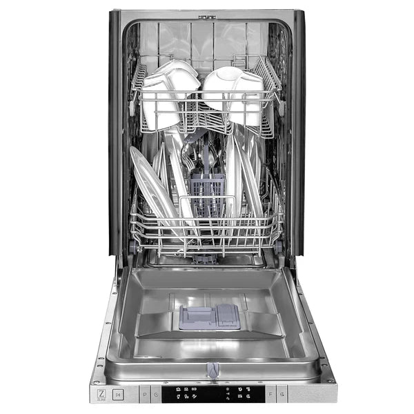 ZLINE 18" Built-in Dishwasher with Traditional Style Handle in Stainless Steel